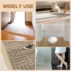 Floor Transition Strip Vinyl Door Threshold Ramp Self Adhesive Carpet Edging Strip Doorway Edge Trim, Overlap Edge Reducer for Laminate Carpet, Floor, Tile (Brown Wood Grain, 1/5" to 2/5", 6.6Ft)
