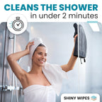 Shiny Bath Shiny Wipes XL Drying Towel, the Original, Ultra Absorbent Twisted-Loop Design, Streak-Free Drying Towel, Shiny Wipes Shower Cleaning Cloths (7 Towel)