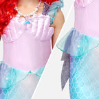 Spooktacular Creations Halloween Little Mermaid Costume with Mermaid Tail for Princess Girls 4-6 for Cosplay, Birthday Outfit