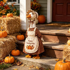 Gliswaieuznd Thanksgiving Pilgrim Porch Goose Outfits for 23'' Goose Statue