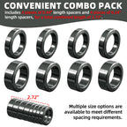 AR-PRO Wheel Hub Spacers – Metal 3/4" Axle Spacer Kit, Combo Pack with 4 x 1/2" and 4 x 1/4" Extension Sleeves for Lawn Tractors and Riding Mowers