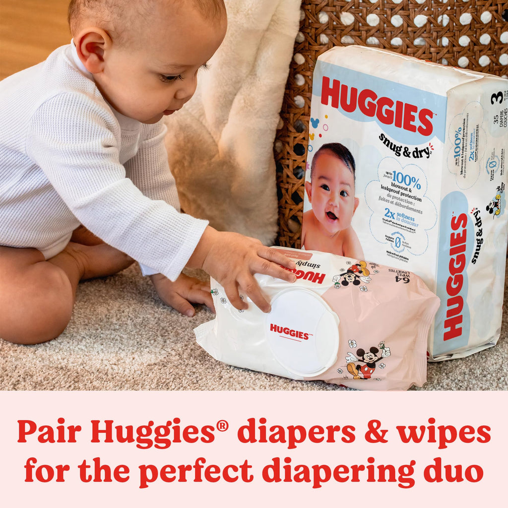 Huggies Simply Clean Fresh Scent Baby Wipes, 1 Flip-Top Pack (64 Wipes Total), Packaging May Vary