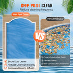 VEVOR Solar Pool Cover, 32 x 16 ft Rectangle Solar Cover 12 mil for Pools, Inground Above Ground Swimming Pool Solar Blanket with Bubble, Heat Retaining Solar Covers Blue