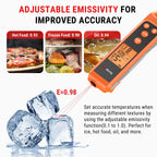TempPro TP420 2-in-1 Instant Read Thermometer for Cooking, Infrared Thermometer with Meat Probe, Non-Contact Laser Meat Thermometer for Griddle Grill Pizza Oven HVAC Pool (Previously ThermoPro)