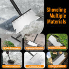 Garden Flat Shovel Scraper, Multifunctional Garden Cleaning Shovel with 59 Inch Long Handle, Heavy Duty Outdoor Floor Scraper for Weed Cleaning,Trenching,Edging and Removing Snow,Ice,Weeds,Dirty,Moss