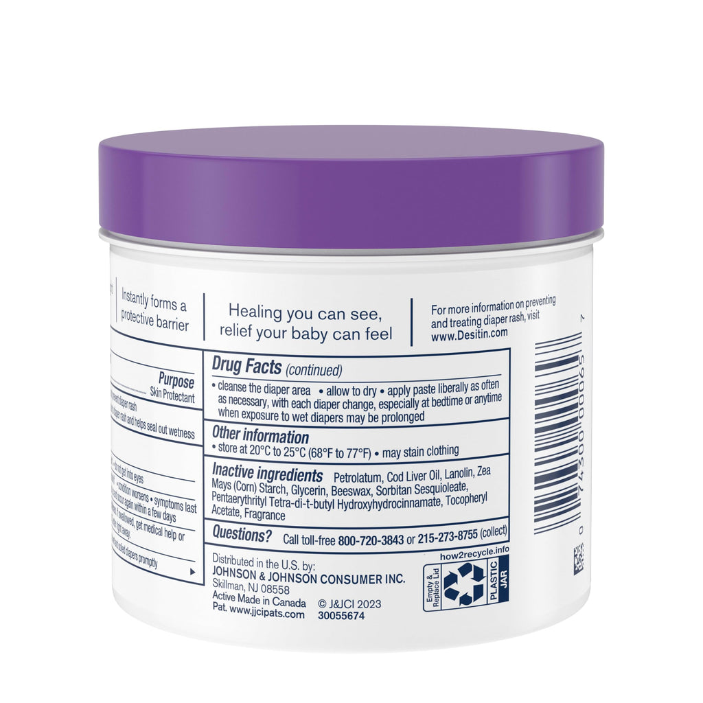 Desitin Maximum Strength Baby Diaper Rash Cream, 40% Zinc Oxide for Treatment, Relief & Prevention, Hypoallergenic, Phthalate- & Paraben-Free Paste, Protects Skin For Up To 12 Hours, 16 oz