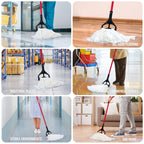 MATTHEW CLEANING Looped-Open Disposable Industrial Wet Mop Head 1.25'' Universal Headband Non-Woven Commercial Replacement for Indoor & Outdoor Use, Floor Cleaning String Mop Refill 12 Pack