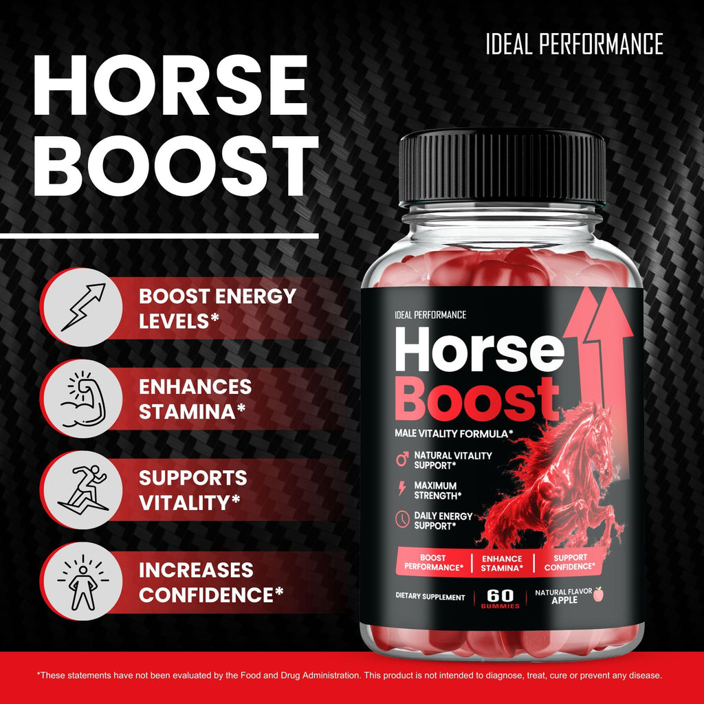 Horse Boost for Men Gummies, Official Horse Energy Boost Supplement Gummy, Maximum Strength, All Natural Formula for Daily Energy, Advanced Formula HorseBoost Health Support Reviews (3 Pack)