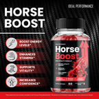 Horse Boost for Men Gummies, Official Horse Energy Boost Supplement Gummy, Maximum Strength, All Natural Formula for Daily Energy, Advanced Formula HorseBoost Health Support Reviews (3 Pack)