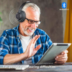 LEVN Wireless Headphones for TV Watching, TV Headphones Wireless for Seniors with Transmitter Charging Base, Hearing-impaired, No Audio Delay Blutooth 5.2, Plug and Play, Gifts for Elderly