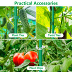 Lezmarket 80 Pack Garden Stakes(16" Each), Plant Support Stakes, DIY 4ft 5ft 6ft 7ft Sturdy Fiberglass Plant Sticks Support Garden Trellis for Growing Climbing Tomato Vegetables Flowers
