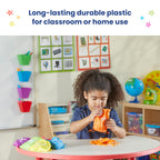 hand2mind Rainbow Lowercase Magnetic Letters, Plastic Magnetic Letters for Classroom, Alphabet Letters for Kids, Letter Recognition for Kindergarten, Word Building Letter Magnets for Kids (Set of 6)