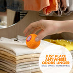 Arm & Hammer OdorBusterz® Odor Eliminator Balls, Clean Burst, 10 Count – Baking Soda Odor Control for Closets, Drawers, Hampers & Small Spaces