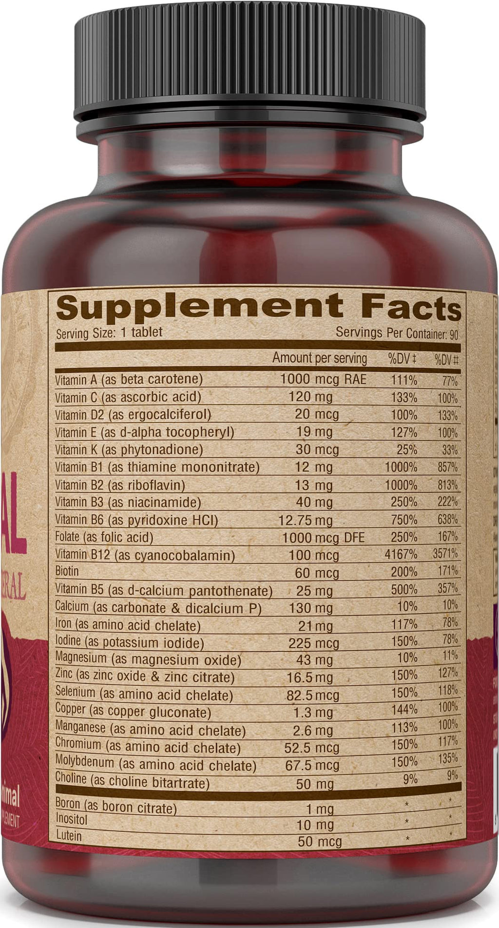 Deva Vegan Prenatal Multivitamin and Mineral Supplement - Once-Per-Day Formula - Vitamins A, C, D, E, K, B Complex, with Folate & Chelated Iron - 90 Coated Tablets, 1-Pack