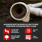 Roebic FRK Foaming Tree Root Killer, Chemical Septic System, Drain Field and Sewer Line Pipe Clog Remover and Root Destroyer, Safe for Bathroom Toilet, White Granules, 1 lb (Pack of 3)