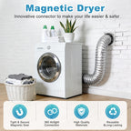 Magnetic Dryer Vent Kit, Quick Connect for 4" Dryers, Save 4–6 Inches of Space, Strong Magnetic Hold, 3.3FT Hose, Airtight Seal & Reinforced Wall Connector