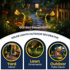 BETOLEAN Solar Lights Outdoor Decorative, 2 Pack Metal Watering Can Lights Outdoor Waterproof, Small Patio Light Yard Lawn Pathway Decor, Gardening Gifts for Women Mom Grandma