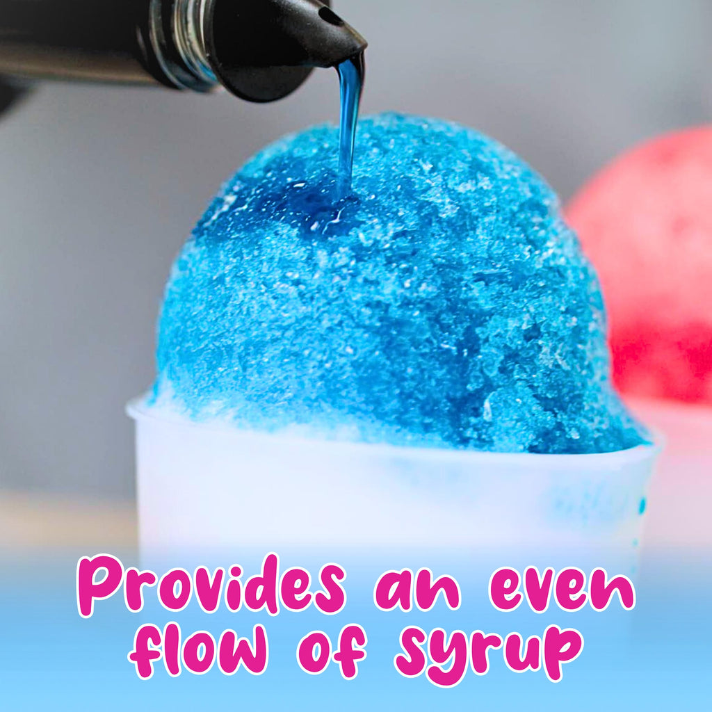 Hawaiian Shaved Ice Syrup Precise Control Bottle Pourers, Professional Pour Spouts for Snow Cone & Drink Flavors (3-Pack)