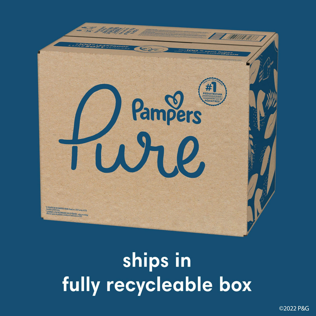 Pampers Pure Baby Diapers, Size 5 (27+ lbs), 132