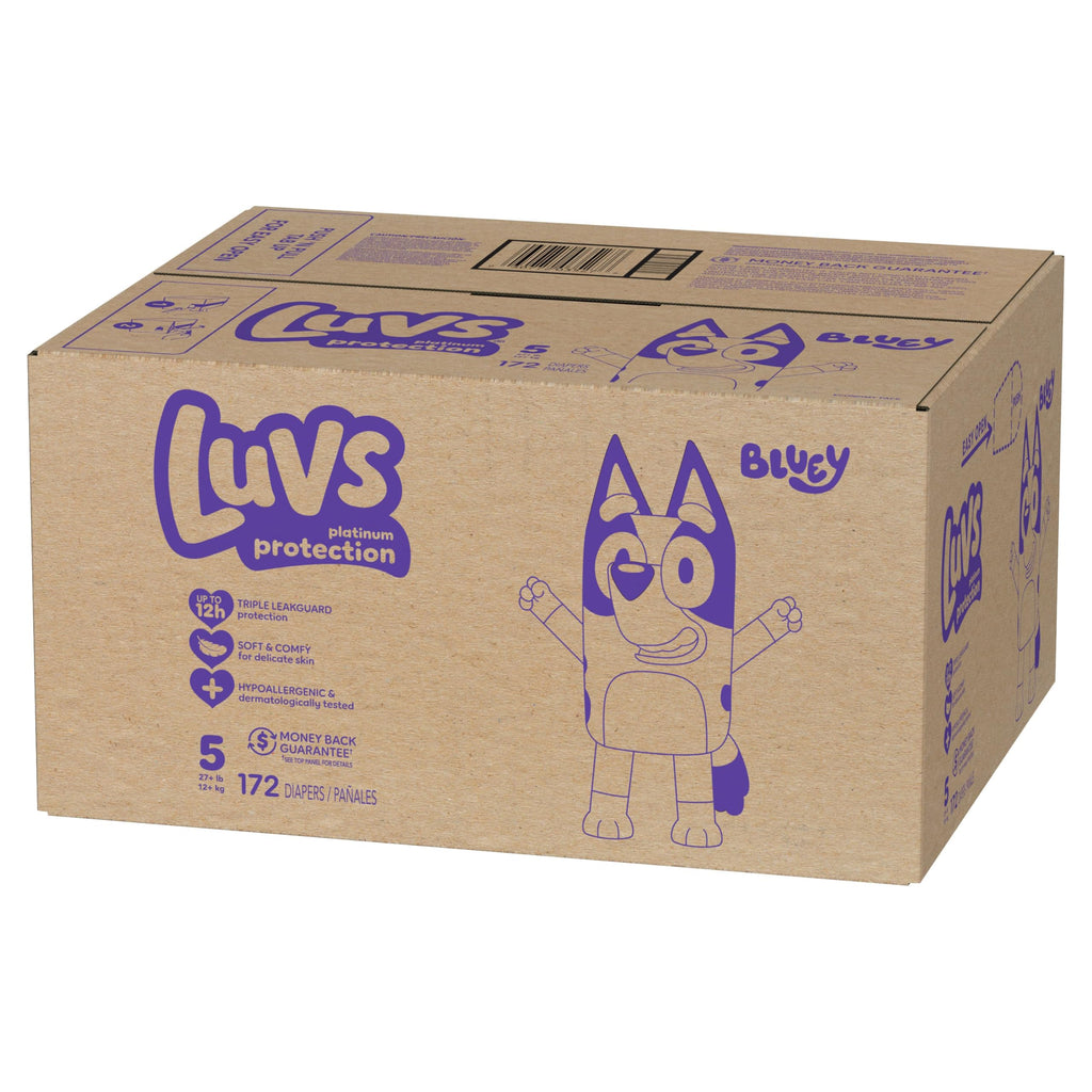 Luvs Platinum Protection Baby Diapers, Size S5 (20-37 lb), 172 Count