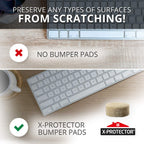 Cabinet Door Bumpers X-Protector 100 PCS – Small Felt Pads 3/8” (Beige)