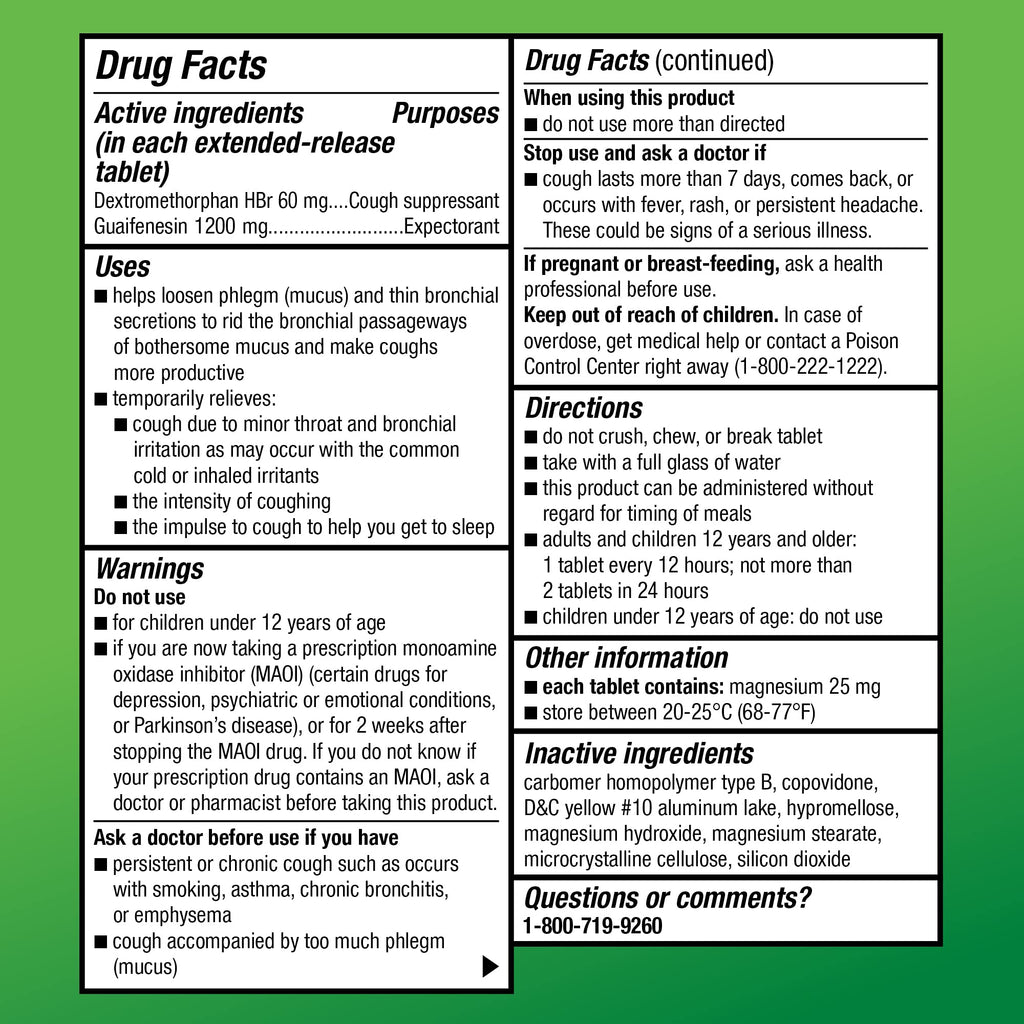Amazon Basic Care Maximum Strength Mucus DM, Expectorant and Cough Suppressant, Chest Congestion Relief, 12 Hour, 14 Tablets (Pack of 2)