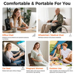 Upgrade Airplane Seat Cushion with No External Air Pump, Inflatable Seat Cushion for Long Flights, Portable Wheelchair Cushions, Adjustable Air Cushion with Non-Skid Bottom Relief Discomfort in Coccyx