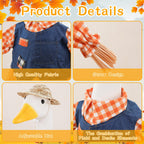 Fall Scarecrow Porch Goose Outfit Autumn Goose Costume for Outdoor Decor
