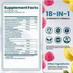 Cortisol Supplements for Women & Men, 18 in 1 Stress & Mood Support Drops with Magnesium 480mg, GABA, Ashwagandha, L-Theanine & Phosphatidylserine, for Relaxation & Sleep, Lemon Raspberry Flavor 60mL