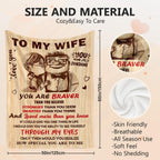 Anniversary Romantic Gifts for Women, To My Wife Blanket from Husband