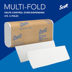 Scott® Professional Universal Multifold Paper Towels, Bulk (01840), Absorbency Pockets, 9.2" x 9.4" sheets, Standard Tier, Compressed, White (250 Sheets/Pack, 16 Packs/Case, 4,000 Sheets/Case)