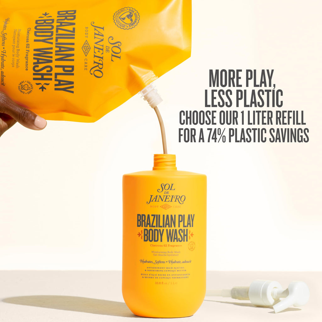 Sol de Janeiro Brazilian Play Moisturizing Shower Gel Body Wash Refill Pouch 33.8 fl oz.