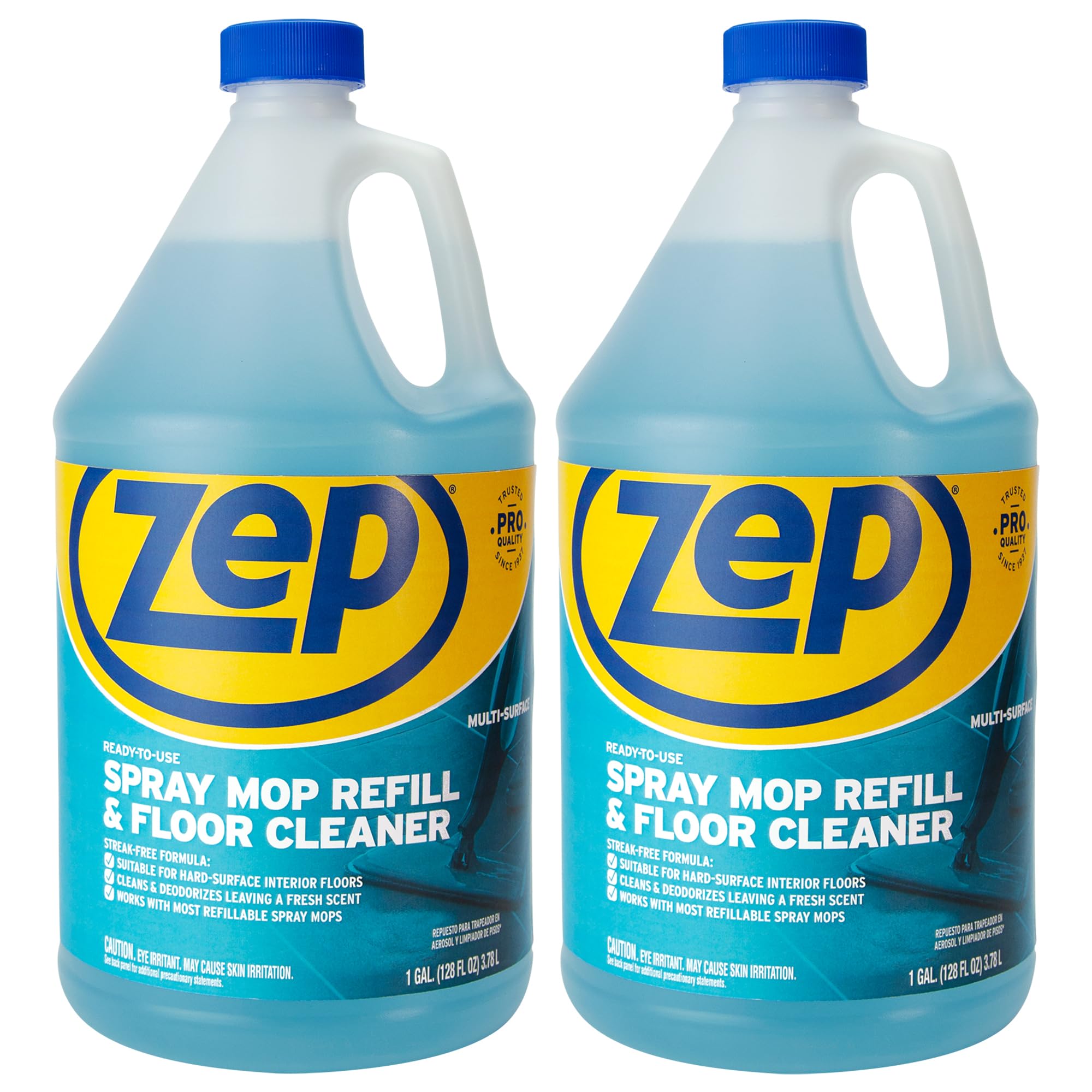 Zep Spray Mop Refill and Floor Cleaner - 1 Gallon (Case of 2)