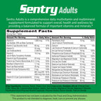 Sentry Adult Multivitamin & Multimineral Supplement, Daily Vitamins for Men & Women, Essential Vitamins & Minerals, Immune, Energy & Bone Health Support, Gluten Free, 300 Tablets