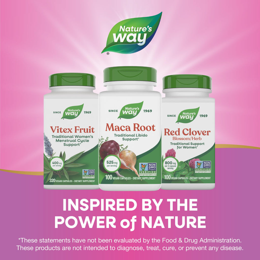 Nature's Way Maca Root, Traditional Libido Support*, 525 mg per Serving, Non-GMO Project Verified, 100 Vegan Capsules (Packaging May Vary)