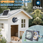 Solar Powered Exhaust Fan, 25W Solar Panel+8" High Speed Solar Powered Fans, Solar Exhaust Intake Fan Kit with Bracket, Anti-backflow Valve, Power Adapter, Vent Fan for Shed, Greenhouse, Attic