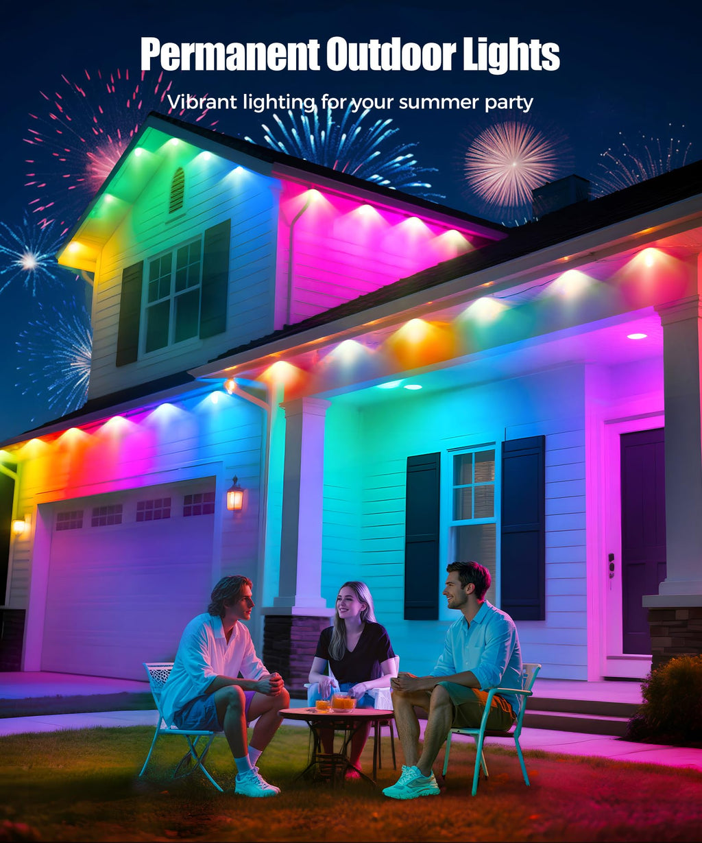 Permanent Outdoor Lights, 200ft Christmas RGB+IC Lights with 100 Modes