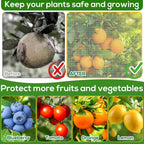 2PCS Large 7.8 x 7.8ft Fruit Tree Netting Cover with Zipper and Drawstring,Garden Insect Netting Plant Cover Transparent Bird Plant Barrier Flower Fruit Mesh Screen for Preventing Deer Squirrel Bugs