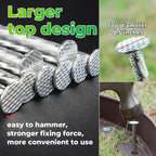 EISENSP 6.3-Inch Galvanized Heavy-Duty Landscape Stakes, (300-Pack) Spiral Metal Turf Spikes for Artificial Grass, Paver Edging, Weed Barrier, Securing Fences and More