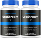 (2 Pack) UroStream Capsules - Official Urostream Pills Advanced Premium Formula Support Maximum Strength, All Natural Ingredients Vitamins for Overall Health & Wellness, 120 Capsules for 2 Months