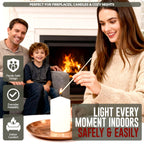 11-Inch Extra Long Wooden Safety Matches (9 Pack) - Ideal for Lighting Fireplace, Candles, Grills & Camping Firepits - Strike on Box - Heavy Duty Long Matches for Fireplace - 450 Count