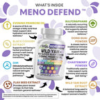 Clean Nutra Wild Yam Root Capsules with Red Clover Black Cohosh Evening Primrose Oil Chasteberry Dong Quai DIM Ashwagandha Grape Seed Extract Milk Thistle Lemon Balm and more Hormone Balance For Women