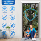 LONGEAS Upgraded PET Mesh Magnetic Screen Door Stronger Than Fiberglass and Polyester,Hands Free,Keep Bugs Out,Pet & Kid Friendly,Suitable for Sliding Doors,Patio and French Doors-72" X 80"
