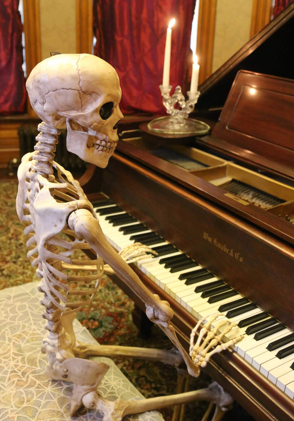 Crazy Bonez Original Pose-N-Stay Halloween Skeleton, 5 FT – Life-Size