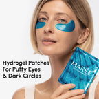 MAREE Eye Gels - Cooling Pads Under Eye Patches for Puffy Eyes and Dark Circles with Collagen & Hyaluronic Acid - Anti Wrinkles Under Eye Masks Skincare Treatment for Puffiness - Parches Para Ojeras