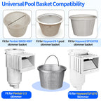 BJFGF Pool Skimmer Basket for Pentair U-3 & Hayward SP1070 Inground Pool Skimmers, 8" Weighted Upgrade Skimmer Basket - Replacement for 08650-0007 SPX1070E & B-9 Filter Baskets