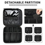 WIRIBEY Checkered Makeup Bag, Portable Makeup Bag with Adjustable Partition, Cosmetic Bags for Women Toiletry Travel Organizer Portable Make Up Bags for Christmas Birthday Gifts