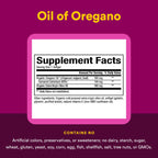 Natural Factors Oil of Oregano - Supports Healthy Immune System Function - Herbal Supplement with Olive Oil & Vitamin E - Non-GMO Antioxidant Support Supplement - 60 Softgels (60 Servings)