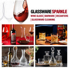 Wine Glass Cleaner and Crystal Cleaning Liquid, Effectively Removers Odors, Grease, Lipstick, Dirt, Residuum, and Fingerprints on Wine Glasses, Leaving Them Crystal Clear and Sparkling - 16.91 Oz
