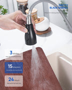 J-HVA Metal Kitchen Faucet Head Replacement – 3 Mode High-Pressure Sink Sprayer Replacement with 15 Nozzle Adapters, Durable Pull Down Spray Head for Kitchen Sink, Oil Rubbed Bronze, Stainless Steel